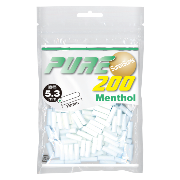 PURE滤嘴超细款薄荷味5.3mm*18mm 卷烟耗材 直径5.3mm×长18mm 约 200 个装
