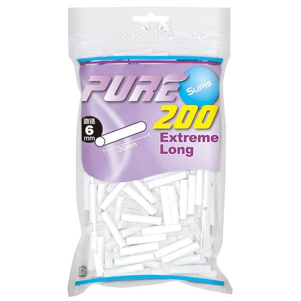 PURE滤嘴细支超长款6mm*30mm 卷烟耗材 直径6mm×长30mm 约 200 个装