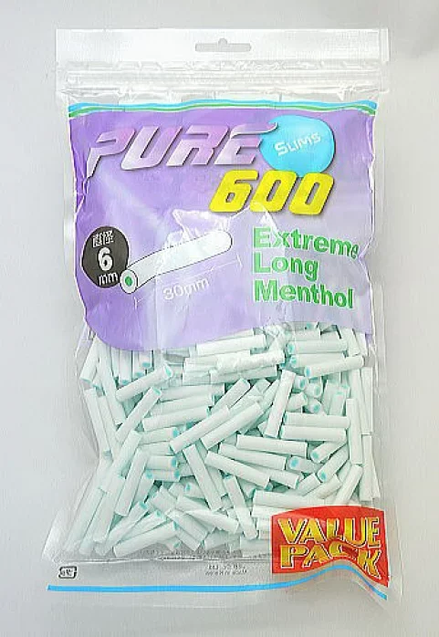 PURE滤嘴细支超长款薄荷味6mm*30mm大包装 卷烟耗材 直径6mm×长30mm