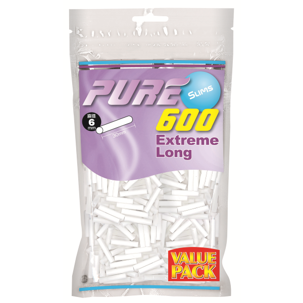 PURE滤嘴细支超长款6mm*30mm大包装 卷烟耗材 直径6mm×长30mm 约 600 个装