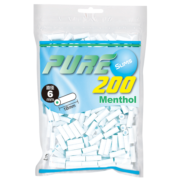 PURE滤嘴细支薄荷6mm*18mm 卷烟耗材 直径6mm×长18mm 约 200 个装