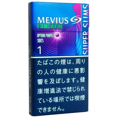 柔和七星梅比乌斯E系列1mg蓝莓超细 日本本土版 20支/盒 单盒/整条
