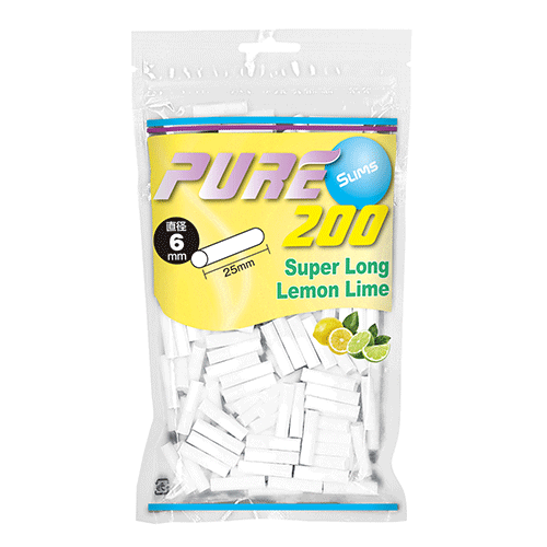 PURE滤嘴细支加长柠檬青柠味6mm*25mm 卷烟耗材 直径6mm×长25mm 约 200 个装
