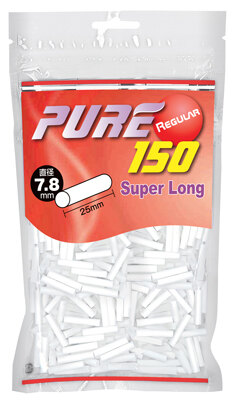 PURE滤嘴基础款加长7.8mm*25mm 卷烟耗材 直径7.8mm×长25mm 约 150 个装