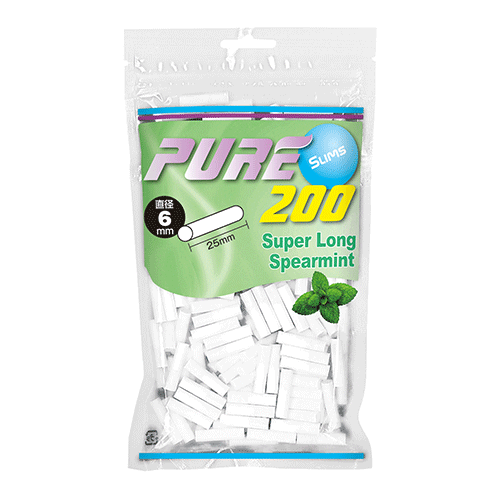 PURE滤嘴细支加长薄荷味6mm*25mm 卷烟耗材 直径6mm×长25mm 约 200 个装