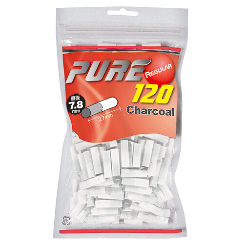 PURE滤嘴基础款活性炭7.8mm*27mm 卷烟耗材 直径7.8mm×长27mm 约 120 个装