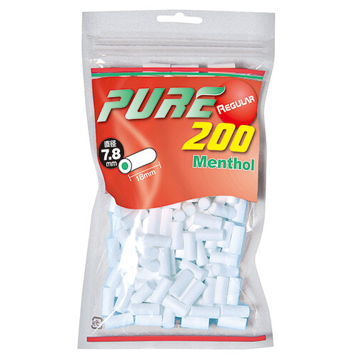 PURE滤嘴基础款薄荷味7.8mm*18mm 卷烟耗材 直径7.8mm×长18mm 约 200 个装